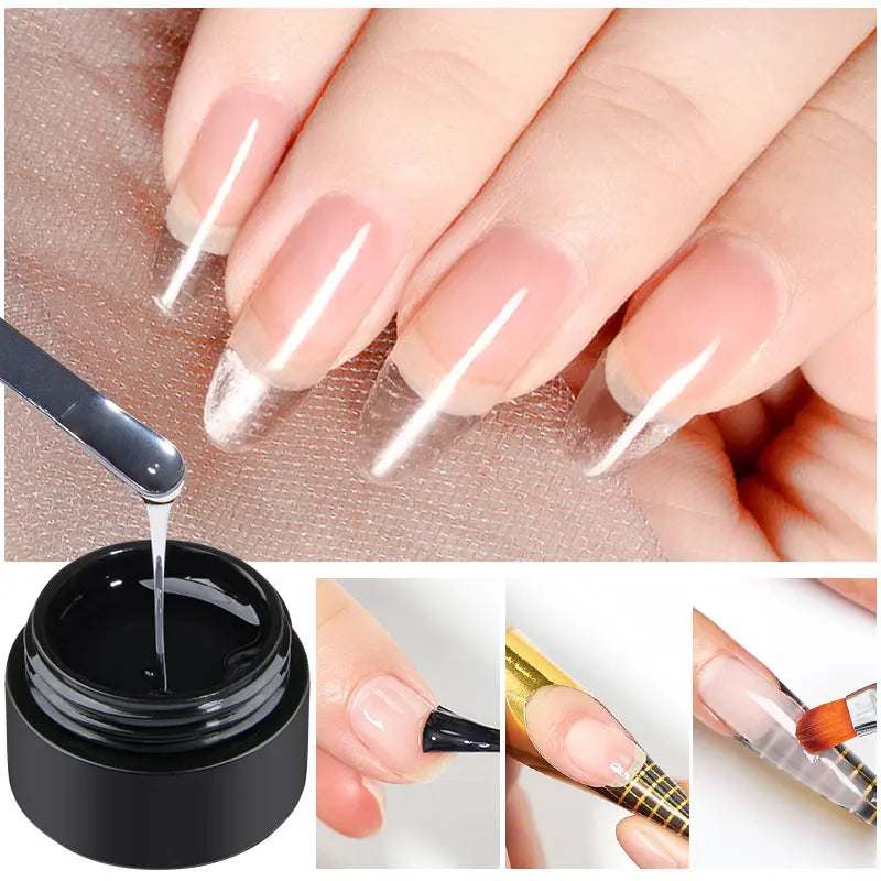 8ml Nude Pink White Quick Extension Gel Nail Polish Vernis Semi Permanent UV Construction Gel For Nail Extensions Nail Supplies