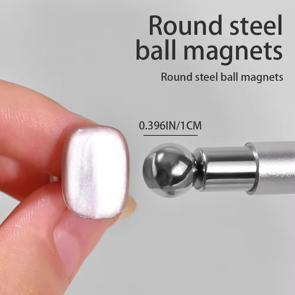 1/2Pcs Cat Eye Magnetic Set Ball With Nail Magnetic Stick Tool Set Double-head Strong Magnet Pen 3D Cat Eye Gel Nail Supplies