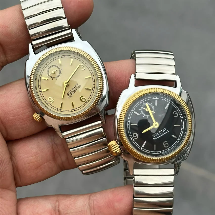 Y2K Waterproof Japanese Retro Luminous Wristwatch for Men And Women Premium Stainless Steel Quartz Watch שעון יד קוו for Couple