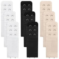 9pcs Soft Bra Extenders, 2-Hook 3-Row Adjustable, Comfort-Fit Back Extender for Women