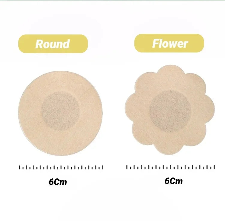 CHUANGERM Women Nipple Cover Chest Stickers Seamless Breathable Self-Adhesive Comfortable Invisible Coverage