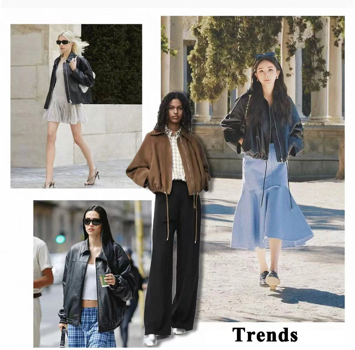 Suede Leather Flower Bud Jacket for Women Trendy Kid Suede Drawstring Silhouette Short Coat Streetwear Chill Casaco Feminino