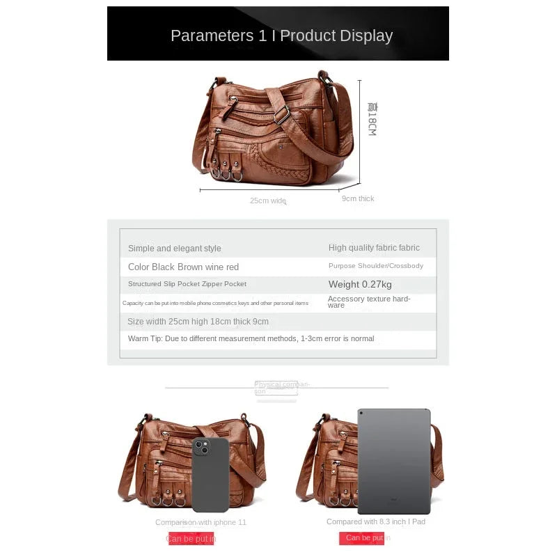 Women Crossbody Shoulder Bag New Premium Fashion Handbag For Moms Stylish Lightweight Everyday Tote With Adjustable Strap