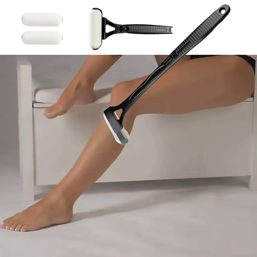Lotion Applicator Self Sunscreen Tanning Back Applicator Stick Portable Long Handle Foldable With Two Replacement Heads