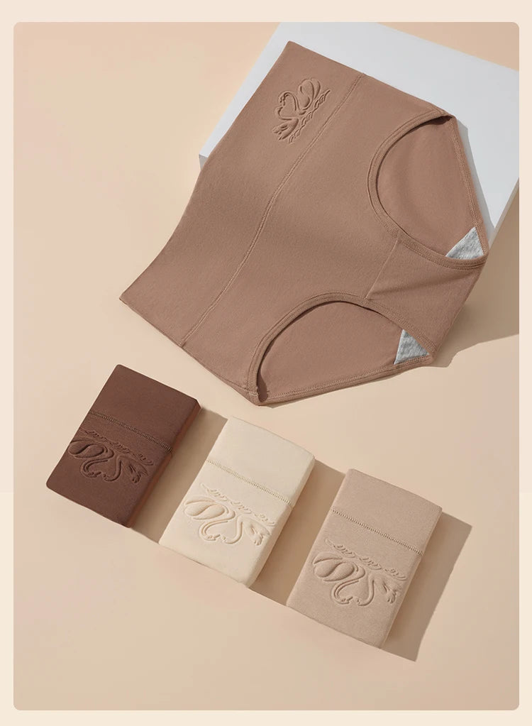 4PCS High Waist Women's Panties Body Shaper Underwear Breathable Cotton Underpants  Plus Size M-5XL Panty Slimming Female Briefs