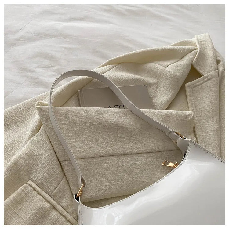New Simple Casual Underarm Women's Bag Foreign Textured Hand Carry Small Square Bag Fashion Versatile Commuter Shoulder Bag