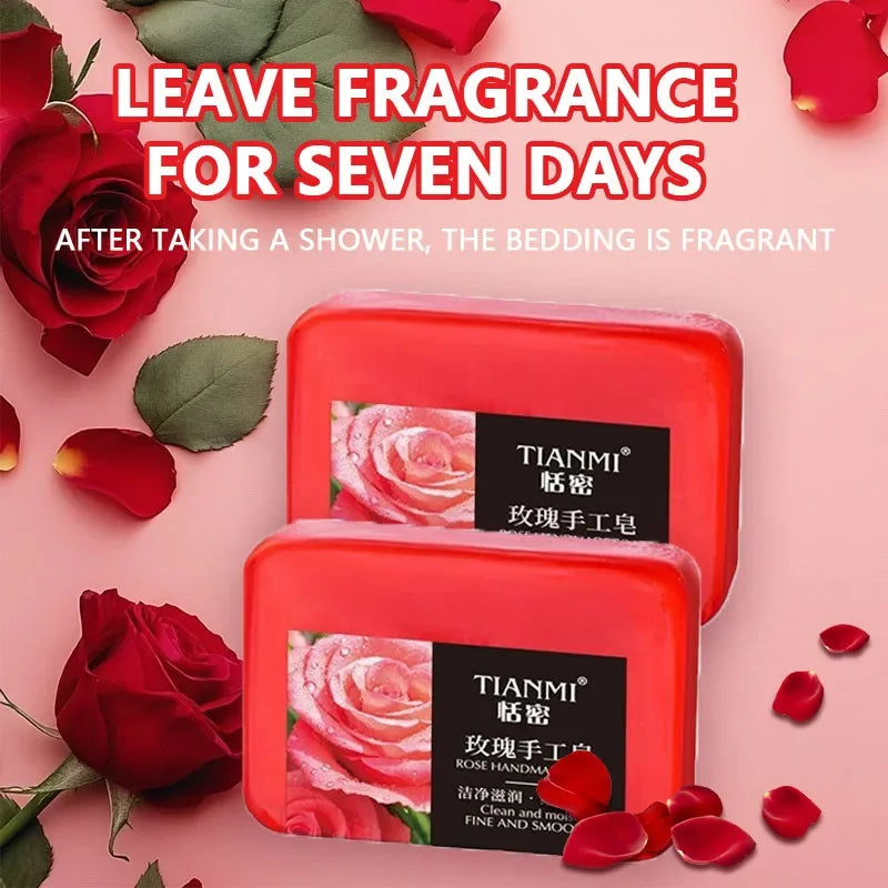 Rose Essential Oil Soap Can Deeply Cleanse the Face and Body, Leaving a Long-Lasting Fragrance, While Also Providing Hydration and Nourishment.