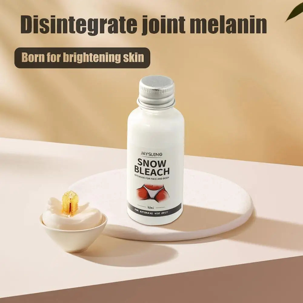 30ml Glowhite Snow Bleach Cream  Hyperpigmentation Lightens Dark Spots Penetrates Skin Layers Brightens Moisturizes Armpit Neck