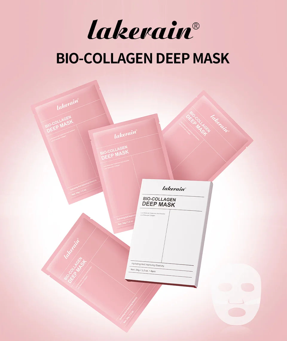 Bio-Collagen Real Deep Mask Supplement Collagen Hydrating Overnight Hydrogel Mask Elasticity Improvement Pore Minimizing Firming