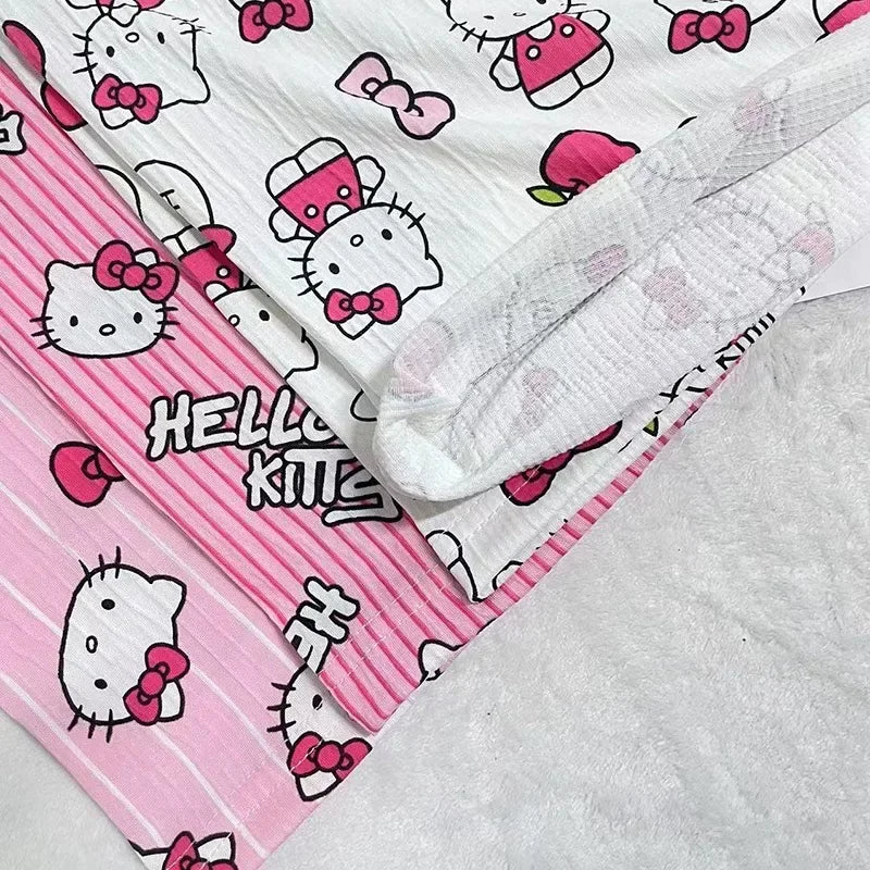 Hello Kitty Pajama Pants Anime Cartoon Sanrio Home Pants Couple Home Sleepwear Trousers Leisure Home Clothing