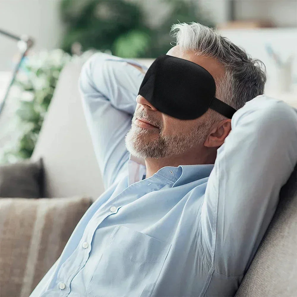 Soft 3D Contoured Sleeping Mask Breathable Lightweight Zero Pressure Eye Cover for Men Women Night Travel Rest Aid Comfortable