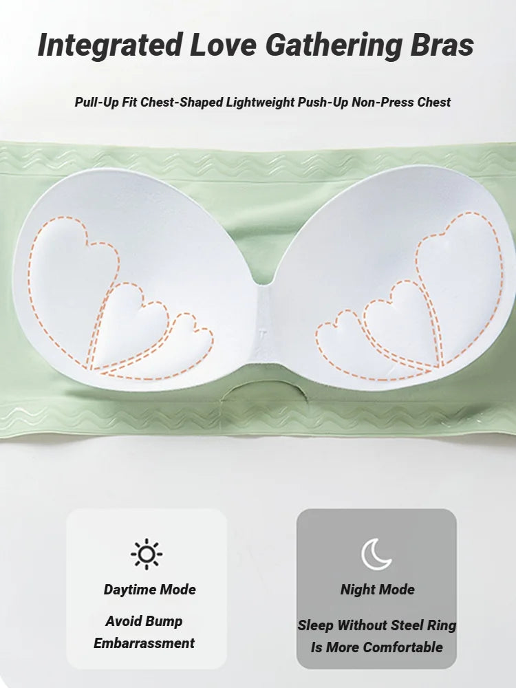 Seamless One-Piece Tube Tops Women Removable Pads Intimates Basic Black/White/Skin Womens Strapless Bra Bandeau Sexy Ice Silk