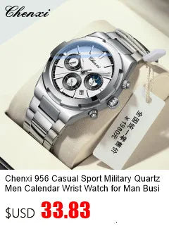 CHENXI 104A Waterproof Top Brand Luxury Couple Watches Watch for Women Men with Simulated-Ceramics Strap Relojes Para Damas