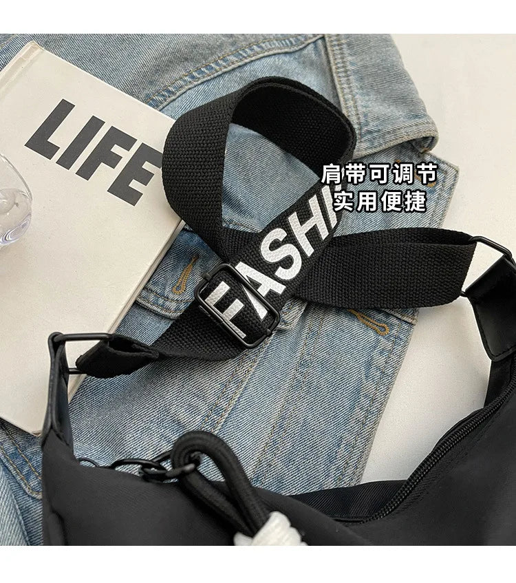 New Fashion Crossbody Bag Simple Wide Shoulder Strap Design Single Shoulder Bag Original Style Commuting Dumpling Women Bag
