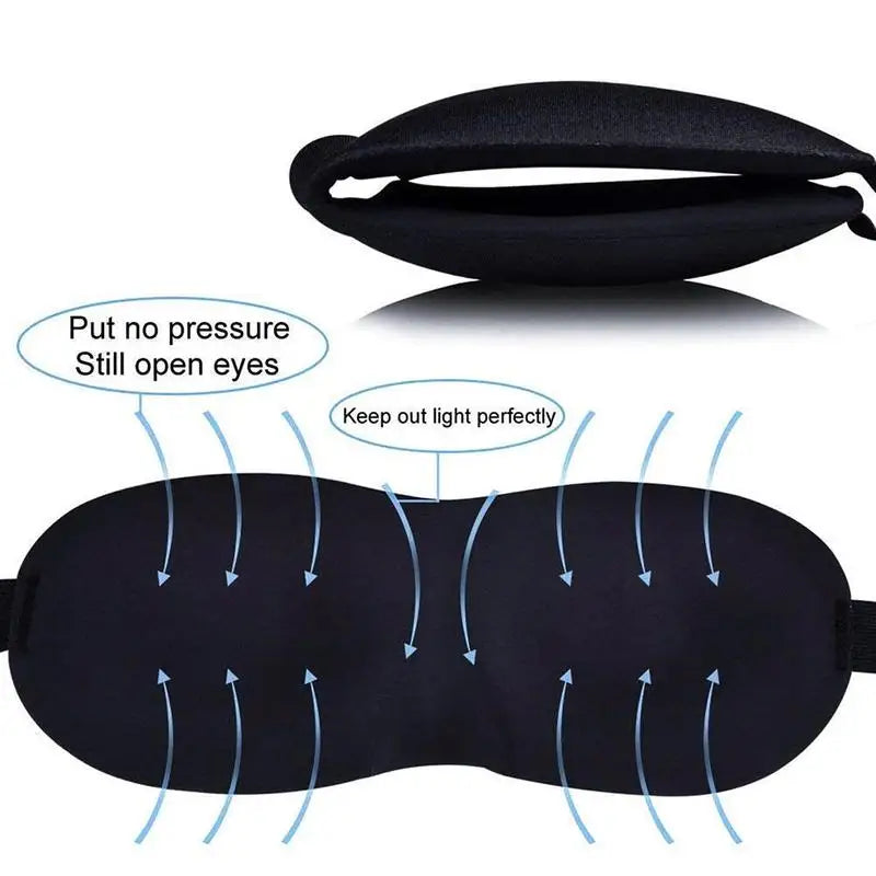 Eye Mask for Sleeping 3D Contoured Cup Blindfold Concave Molded Night Sleep Face Masks Block Out Light with Women Men Eyepatch