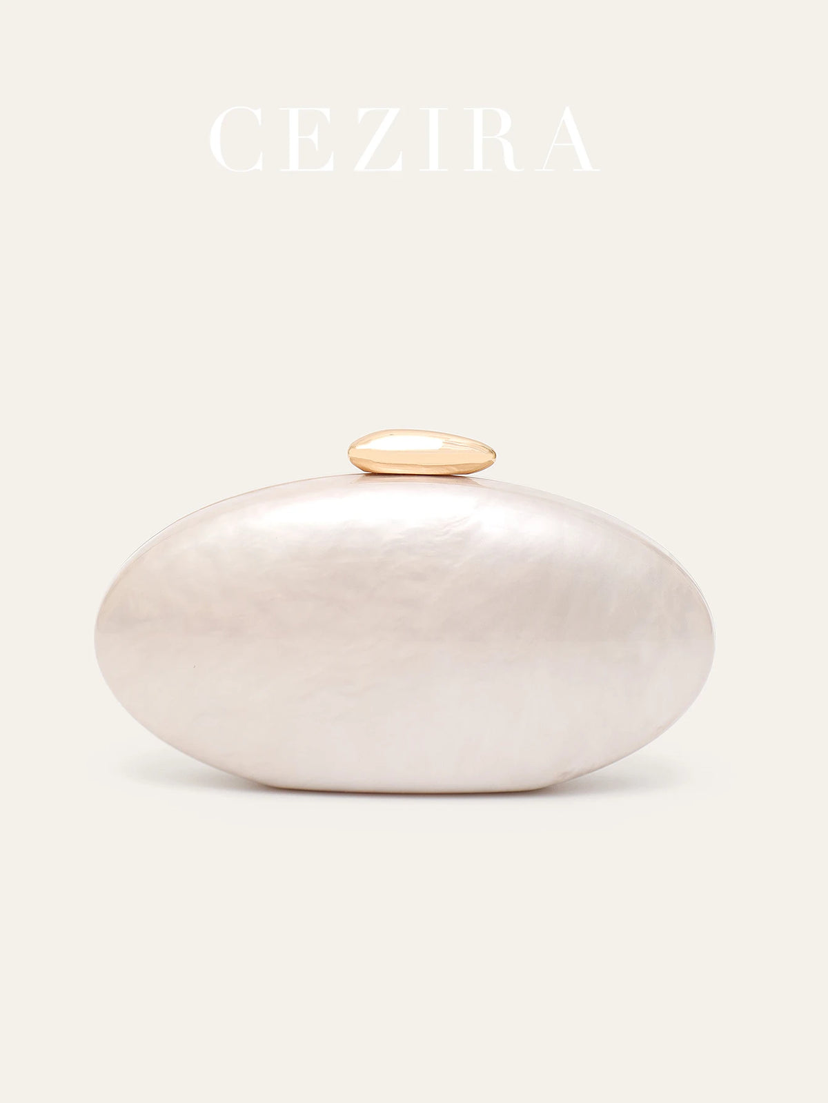 Women's Fashion Evening Clutches Luxury Plain Acrylic Long Chain Cross body Handbag Oval Shaped Fits Phone Wedding Banquet Party