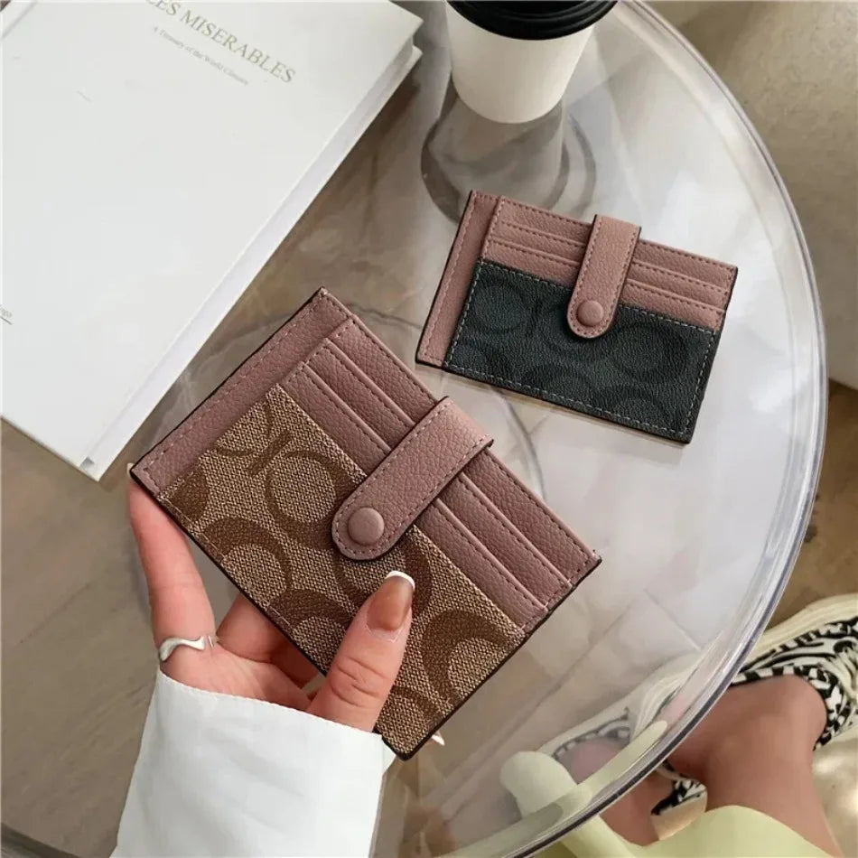 New in Women Short Small Wallets Fold Card Holder ID Bag Coin Purse Ladies Wallets Anti-degaussing Driver's License Card Holder
