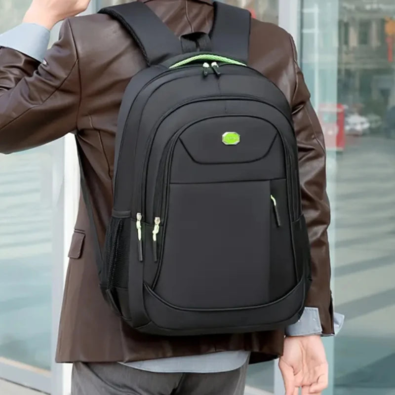 Versatile Men's Practical Backpack Multi-Color Option Multi-Pocket Adjustable Strap Lightweight for Daily Use Work Bag