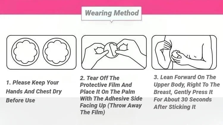 CHUANGERM Women Nipple Cover Chest Stickers Seamless Breathable Self-Adhesive Comfortable Invisible Coverage