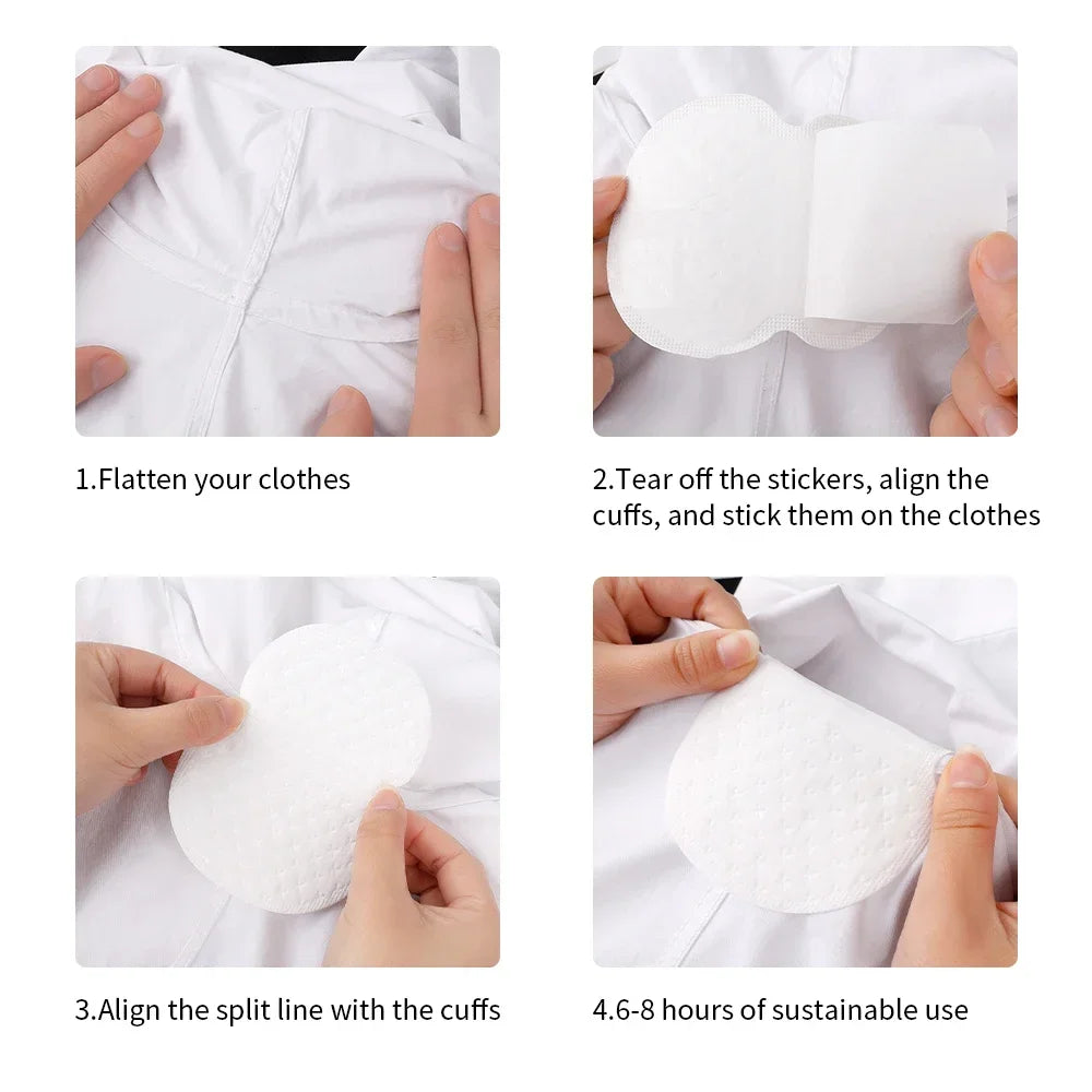 10/20/40/50pcs Unisex Sweat Pads Summer Deodorants Underarm Anti Perspiration Sweat Pads Disposable Absorb Sweat Shield Pad