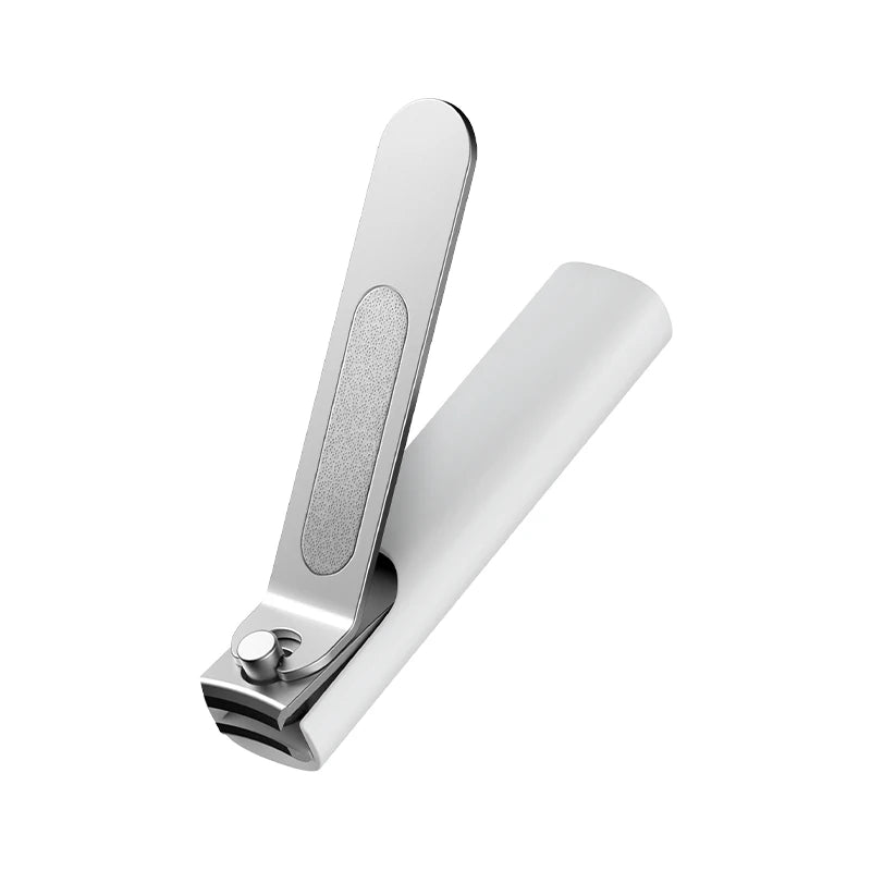 Mijia Anti-Splash Nail Clipper, Portable Durable 420 Stainless Steel Sharp Pedicure Trimmer Nails File with Storage Shell