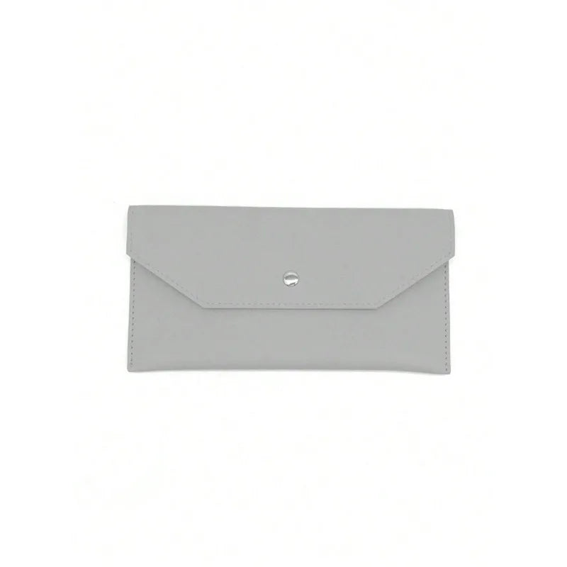 1PC Women's Wallet Reusable Money Clip Wallet Cash Bank Card Envelope Storage Bag with Card Slot Portable Leather Wallet Men