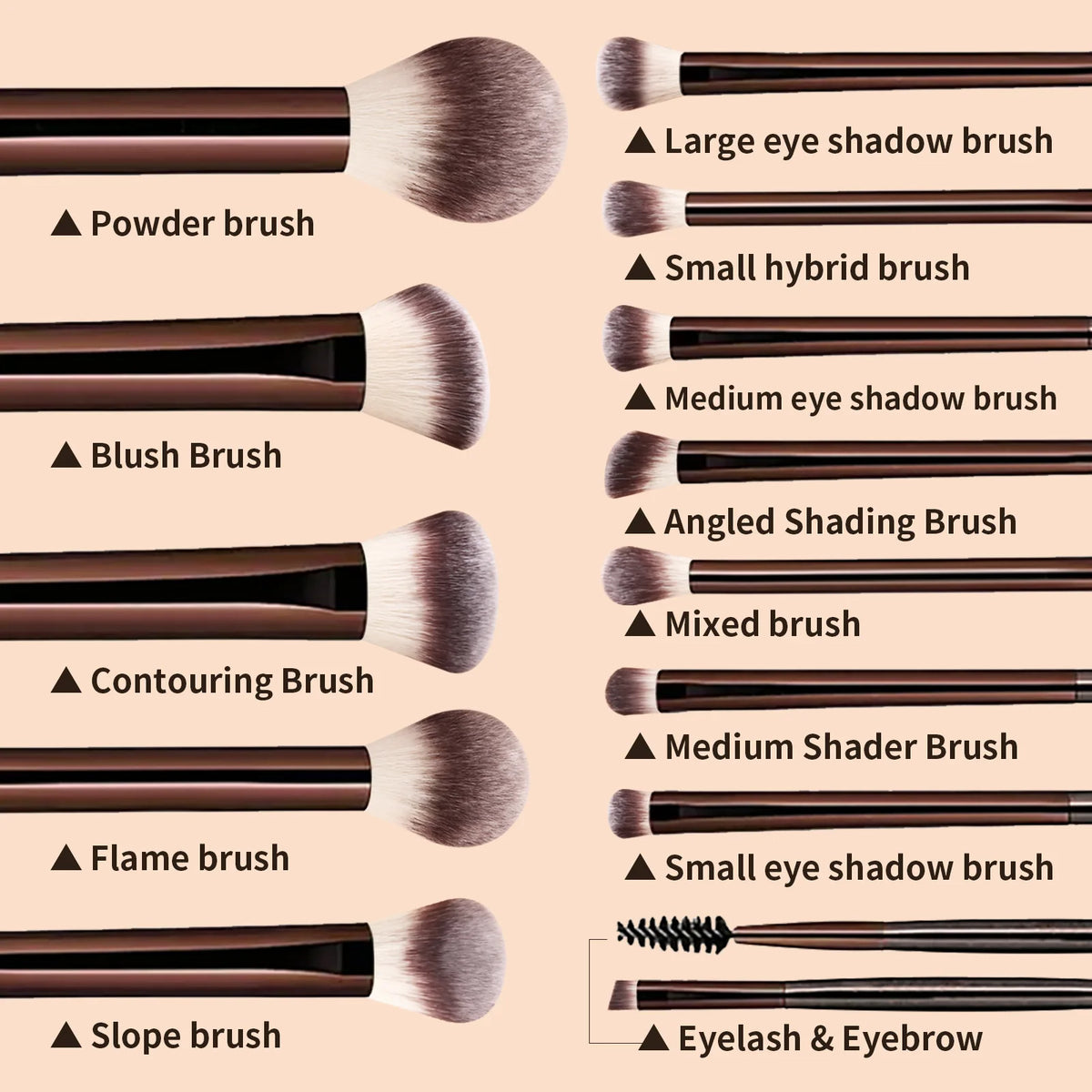 13 pcs Makeup Brush Set, Dense Bristles, Aluminum Alloy Handle, Suitable for All Skin Types