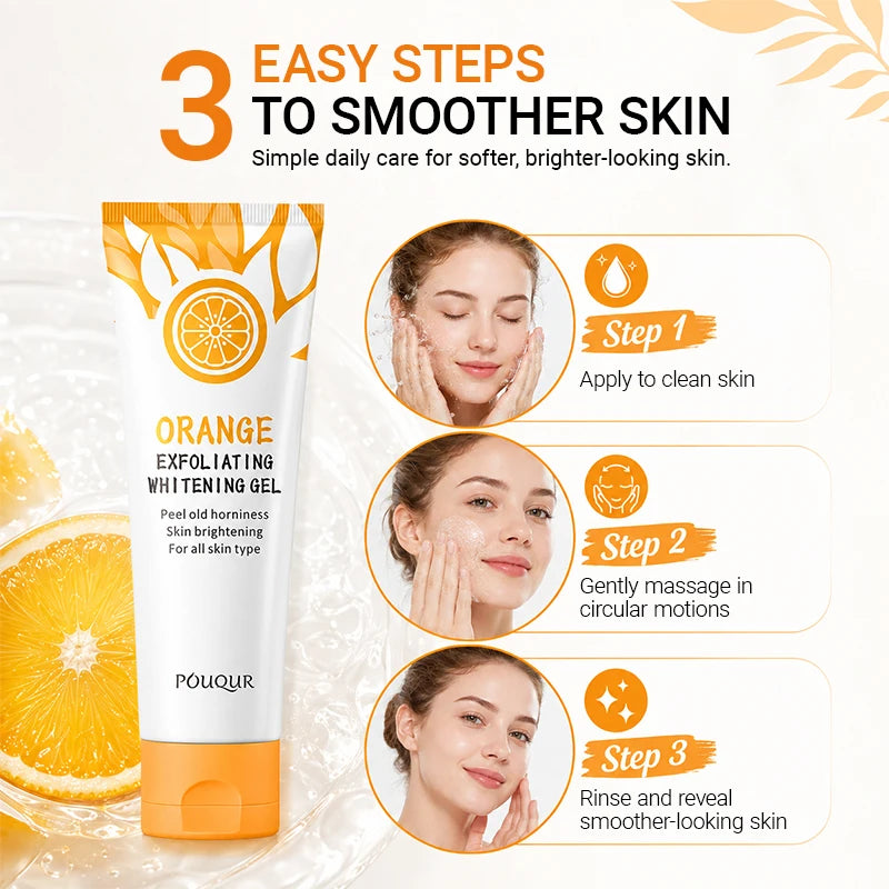 Orange Exfoliating Gel Dead Spot Remover Brighten Peeling 50g Gentle Repair Scrub Whiten Hydrating Moisturizer Korean Skin Care