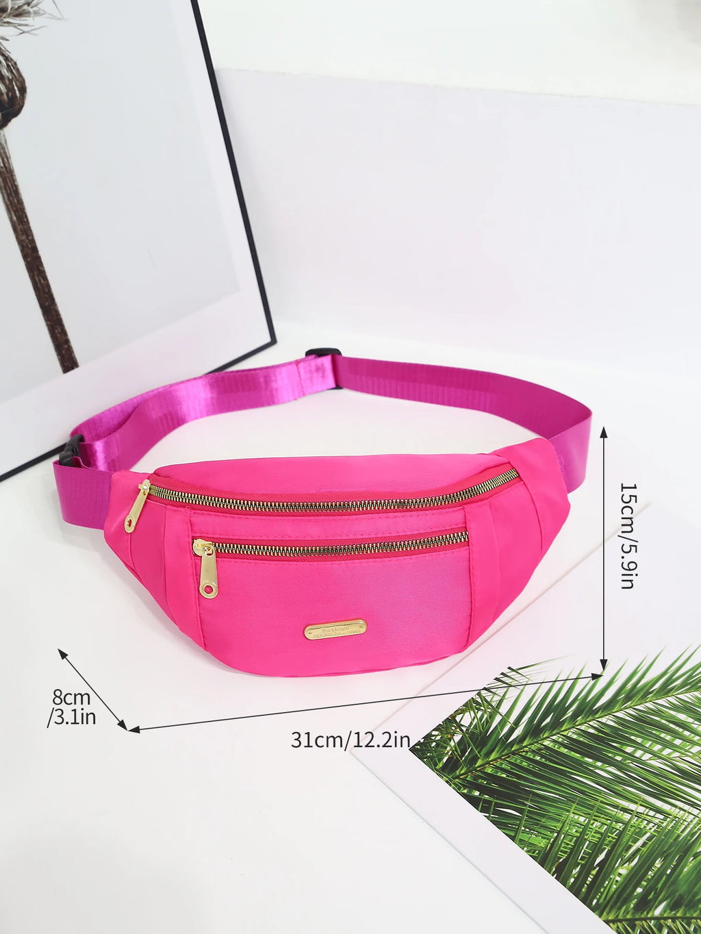 Women Sports Waist Bag Multi-Layer Fanny Pack Phone Essentials During Outdoor Activities Crossbody Purse Sports Chest Bag
