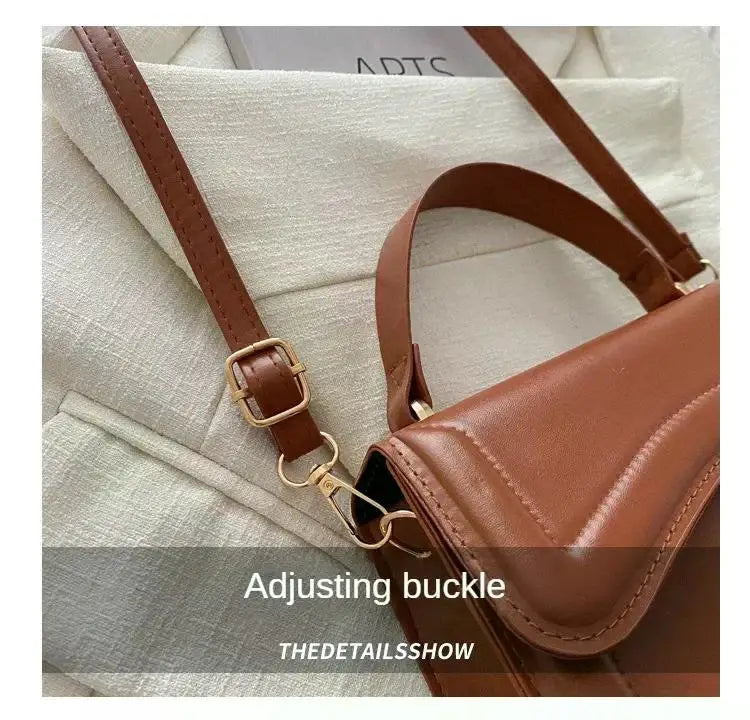 High Quality PU Leather Handbag Purse Women's Bag Solid Color Shoulder Crossbody Bags Lady Messenger Small Tote for Women Girls