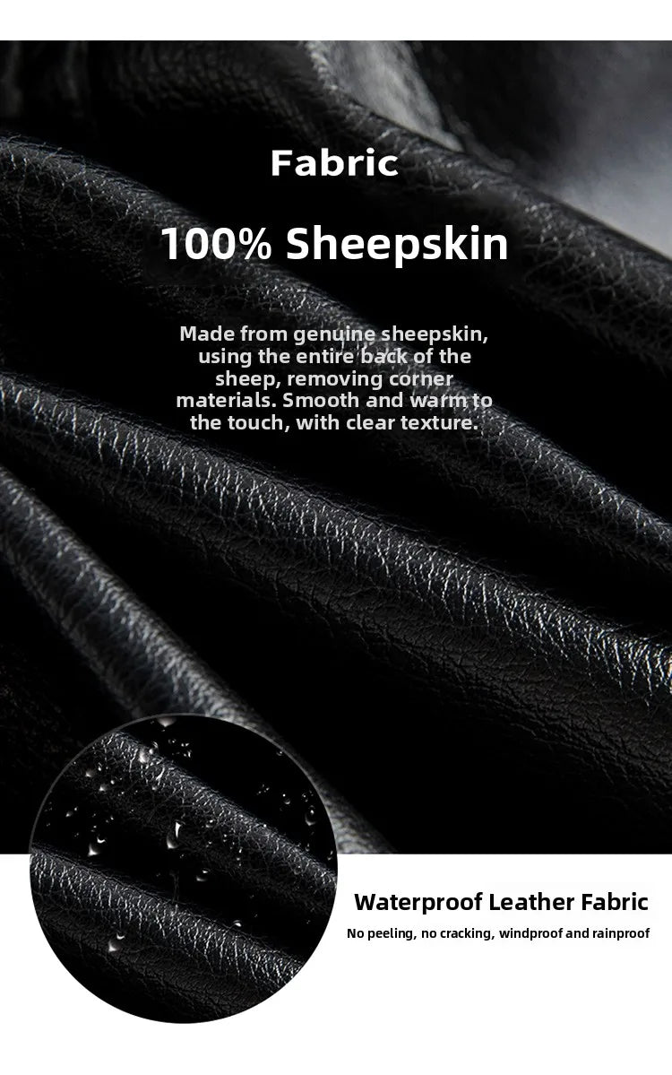 Real Leather Sheepskin Coat Women's Mid-Length Over-Knee Autumn Winter New Style Korean Version Slimming Windbreaker