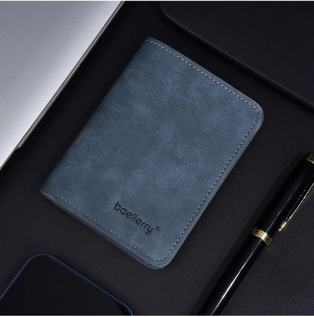 Baellerry Wallet for Men PU Leather Front Pocket Minimalist Money Clip Travel Essentials