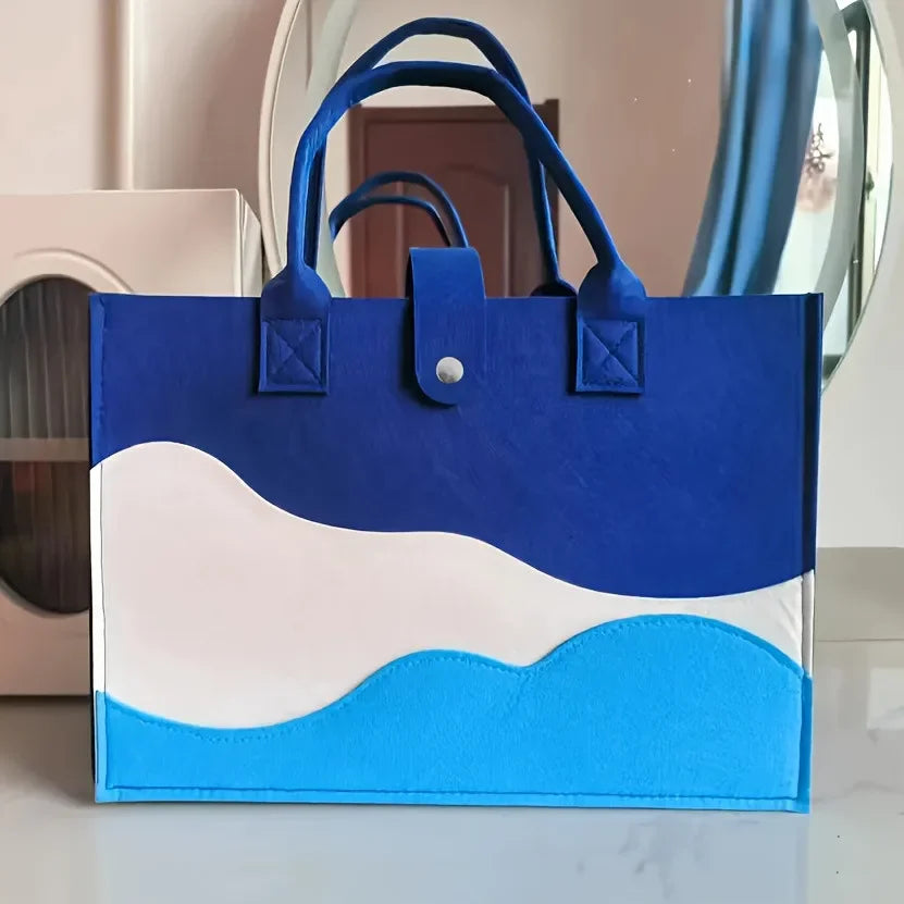 1PC Fashion Striped Canvas Women's Tote Bag-Multifunctional Commuter Handbag Shoulder Crossbody Bag Shopping Storage Bag