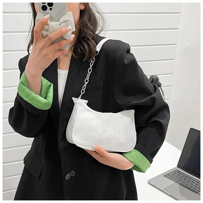 Fashion Felt Shoulder Bags for Women Small Casual Underarm Bag Female Hand Crossbody Bags for Women