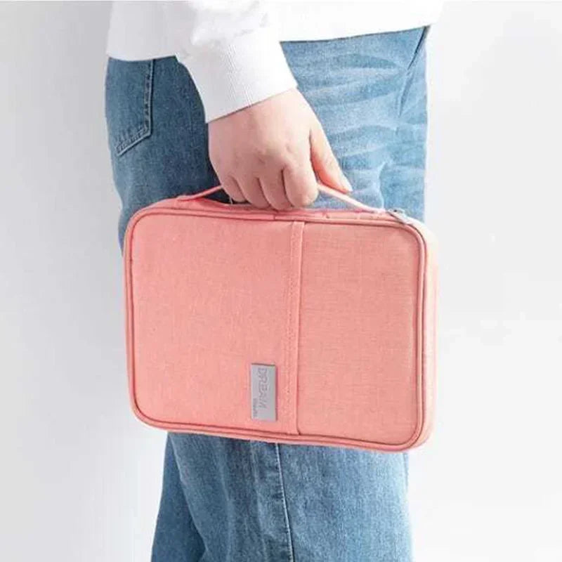 New Women Multi-Function Waterproof Travel Passport Holder Cover Case Pink Bags Family Document Organizer Travel Accessories Bag