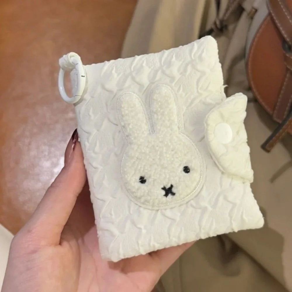 Cute Miffy Kawaii Wallet Coin Purse ID Bag Portable Change Cartoon Rabbit Pendant Storage Bag Girl Gift