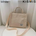 Velvet Corduroy Shoulder Bag Ladies Large Capacity Crossbody Tote Multi-Pocket Versatile Daily Fashion Purse Adjustable Strap