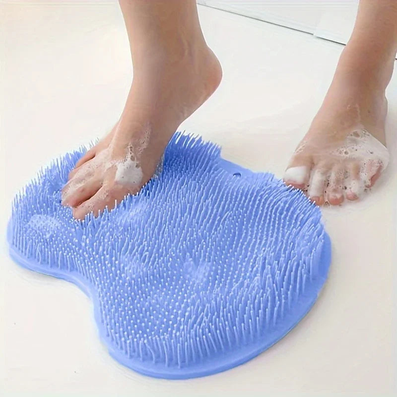 1pc Anti-Slip Shower Foot Scrubber Massager - Exfoliating Pads to Promote Blood Circulation, Bathroom Accessories