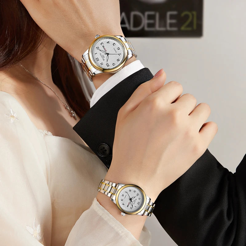 Wlisth Quartz Watch Qigital Luminous Elderly Watch Double Calendar Lovers Foreign Trade Watch