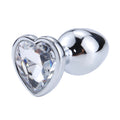 Stainless Metal Anal Plug With Gem Base Heart Shaped Circular Anal Plug G-point Massage Sexual Wellness for Men Women Anal Train