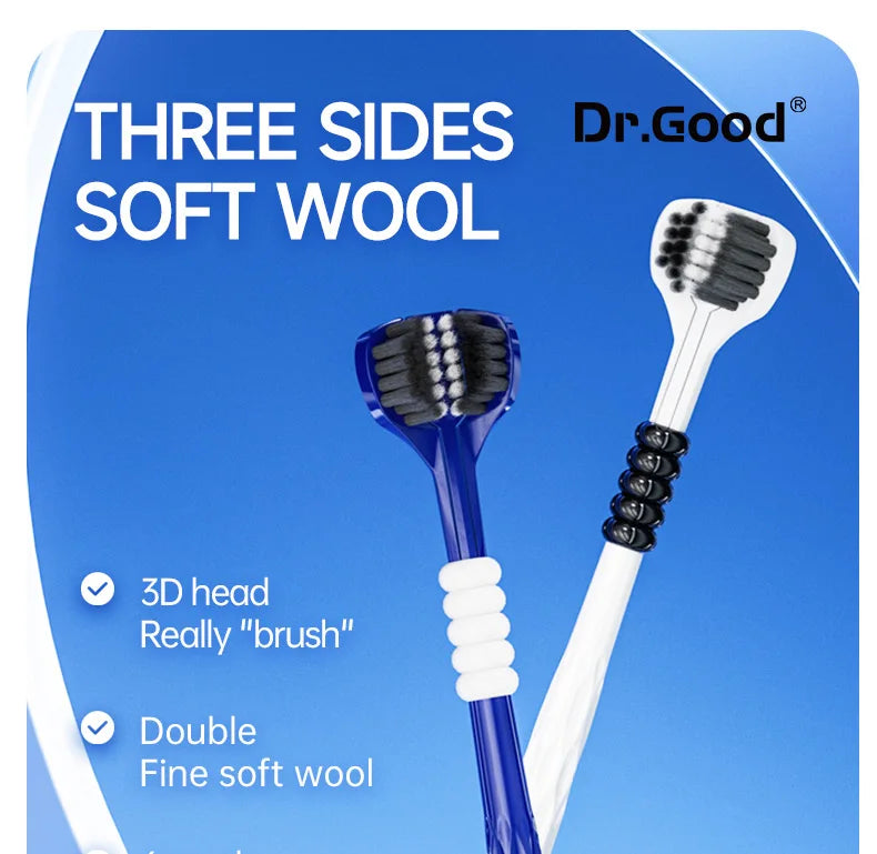 3D Manual Toothbrush 6pcs Three sided U-shaped Soft Toothbrush for Comprehensive Oral Cleaning for Adults, Men and Women, Couple