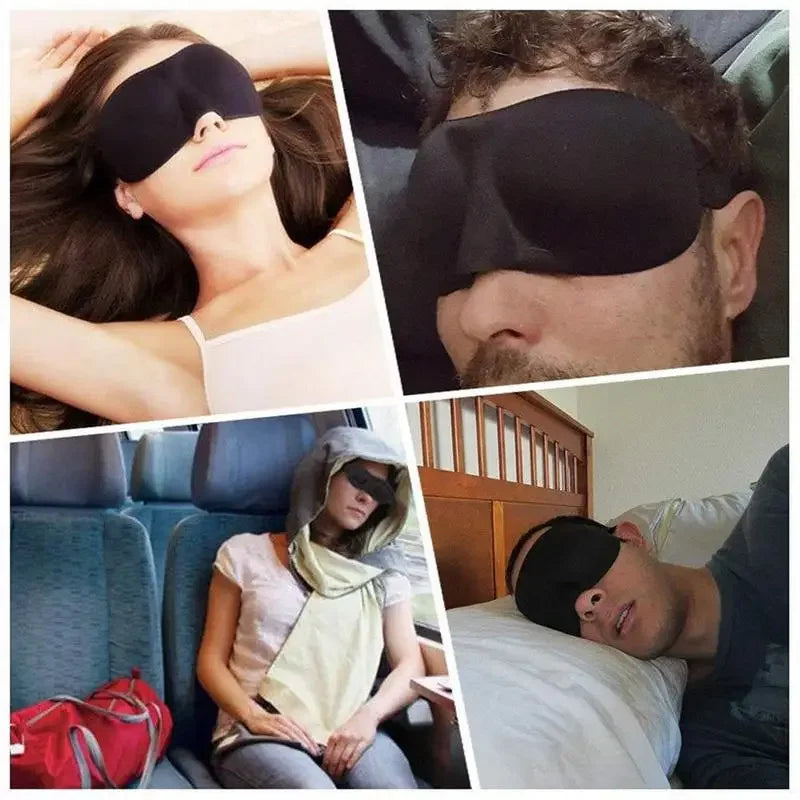 Soft 3D Contoured Sleeping Mask Breathable Lightweight Zero Pressure Eye Cover for Men Women Night Travel Rest Aid Comfortable