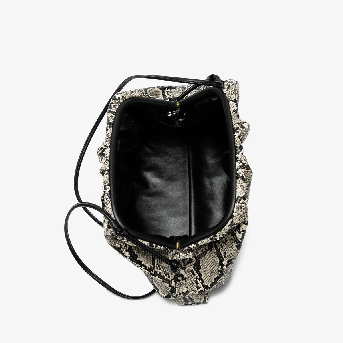 Ruched Serpentine Dumpling Bags for Women Pouch Handbag Cloud Clutch Snake Pattern Shoulder Crossbody Bag Luxury Designer Bag