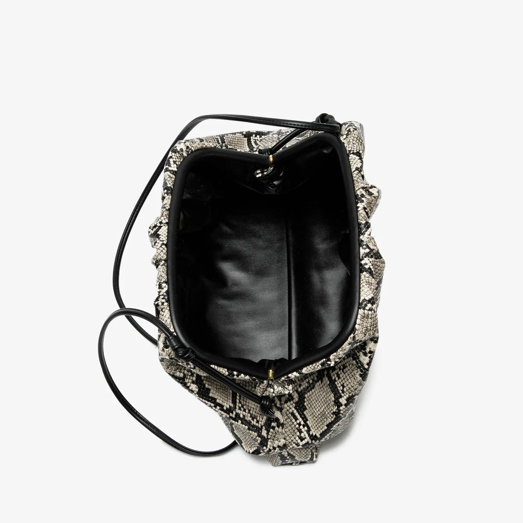 Ruched Serpentine Dumpling Bags for Women Pouch Handbag Cloud Clutch Snake Pattern Shoulder Crossbody Bag Luxury Designer Bag