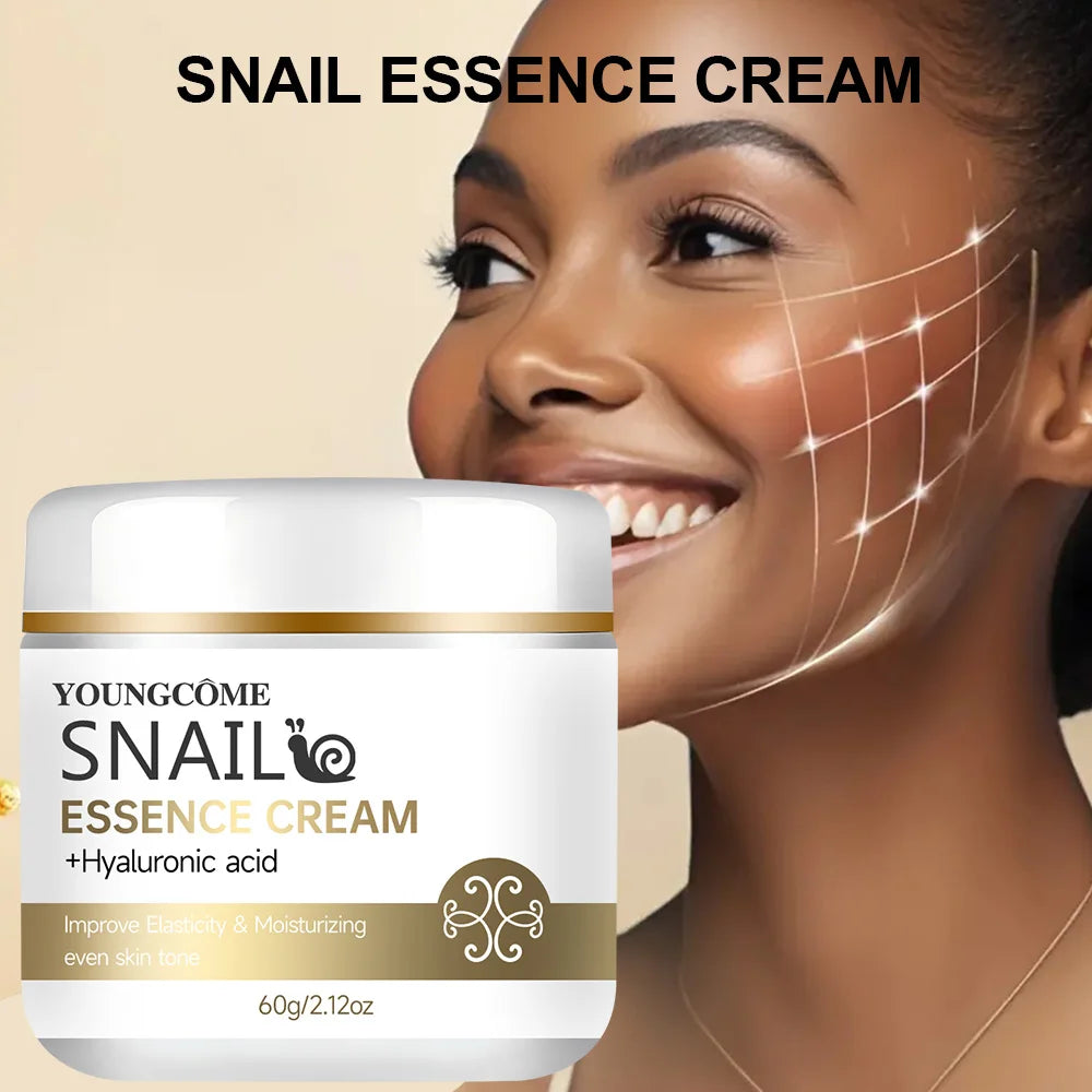Snail essence Cream with Hyaluronic Acid, Retinol Moisturizing Firming Lightening Repairing Smooth Skincare Whitening Creams