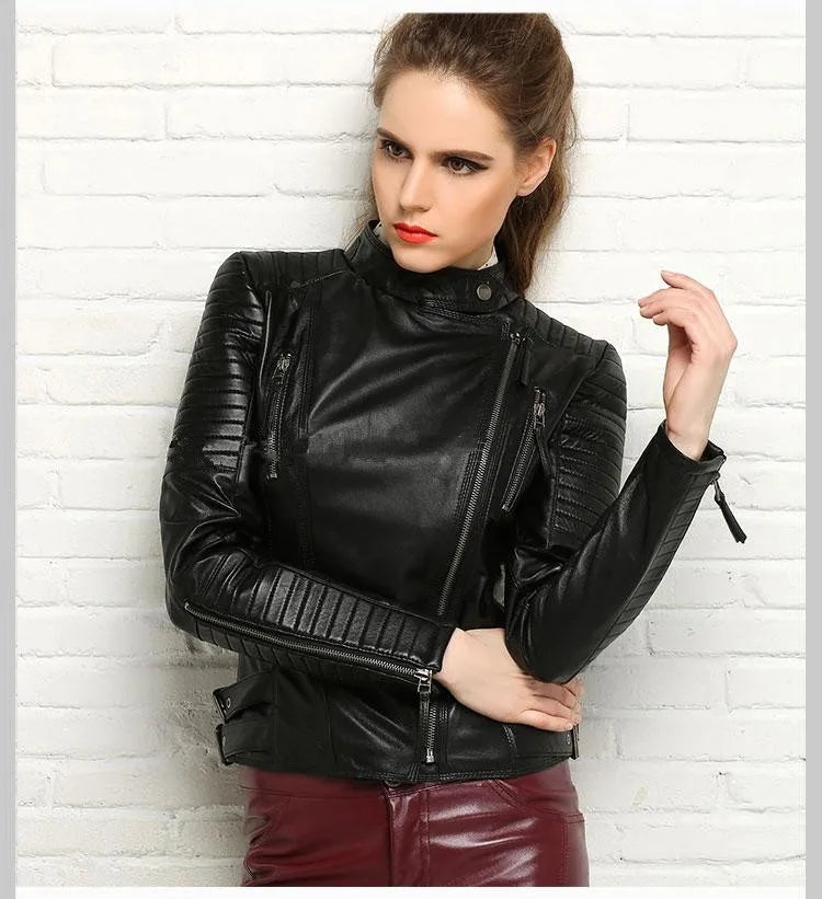 Tajiyane 100% Genuine Sheepskin Coat Jacket Women Real Leather Jacket Women Short Slim Jackets Outerwear Chaqueta De Cuero Mujer