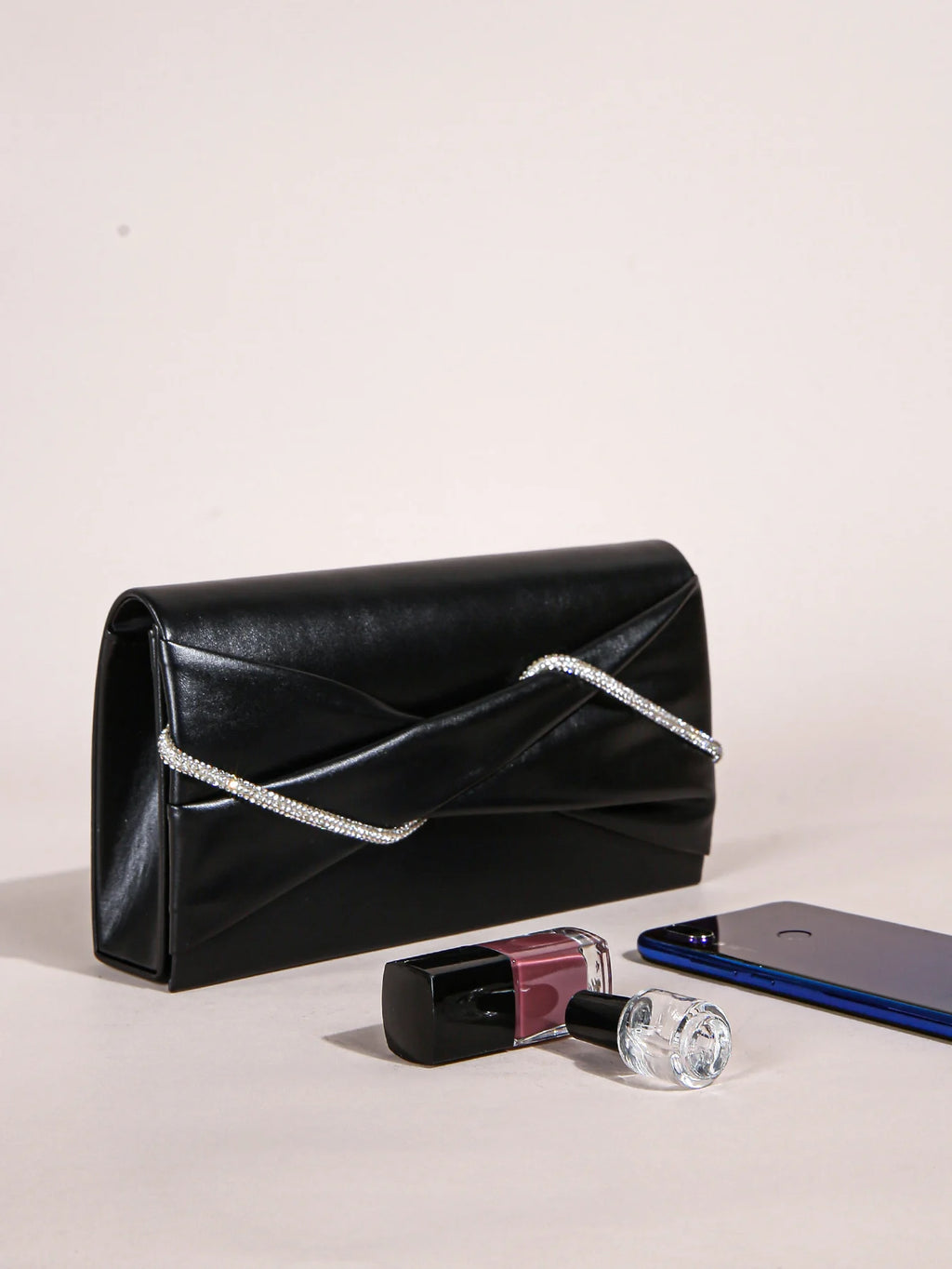 Hand Clutch Bag, Evening Clutch Bag For Women, Sparkling Crystal Rope Ruched Handbags, Glitter Envelope Purse For Party Girl,Wom
