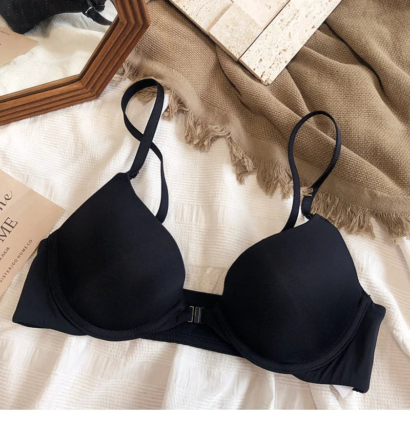 1/2 Cup Seamless Bras For Women Underwear Push Up Bra Bralette Comfort Soft Invisible Brassiere Non-Wire Simple Sexy Lingerie Pu