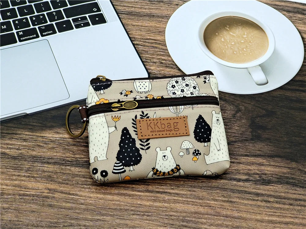 Cute Animals Wallet Zipper Purse Cartoon Small Coin Purse Lightweight Storage Bag Money Bag Key Card Holder For Student Women