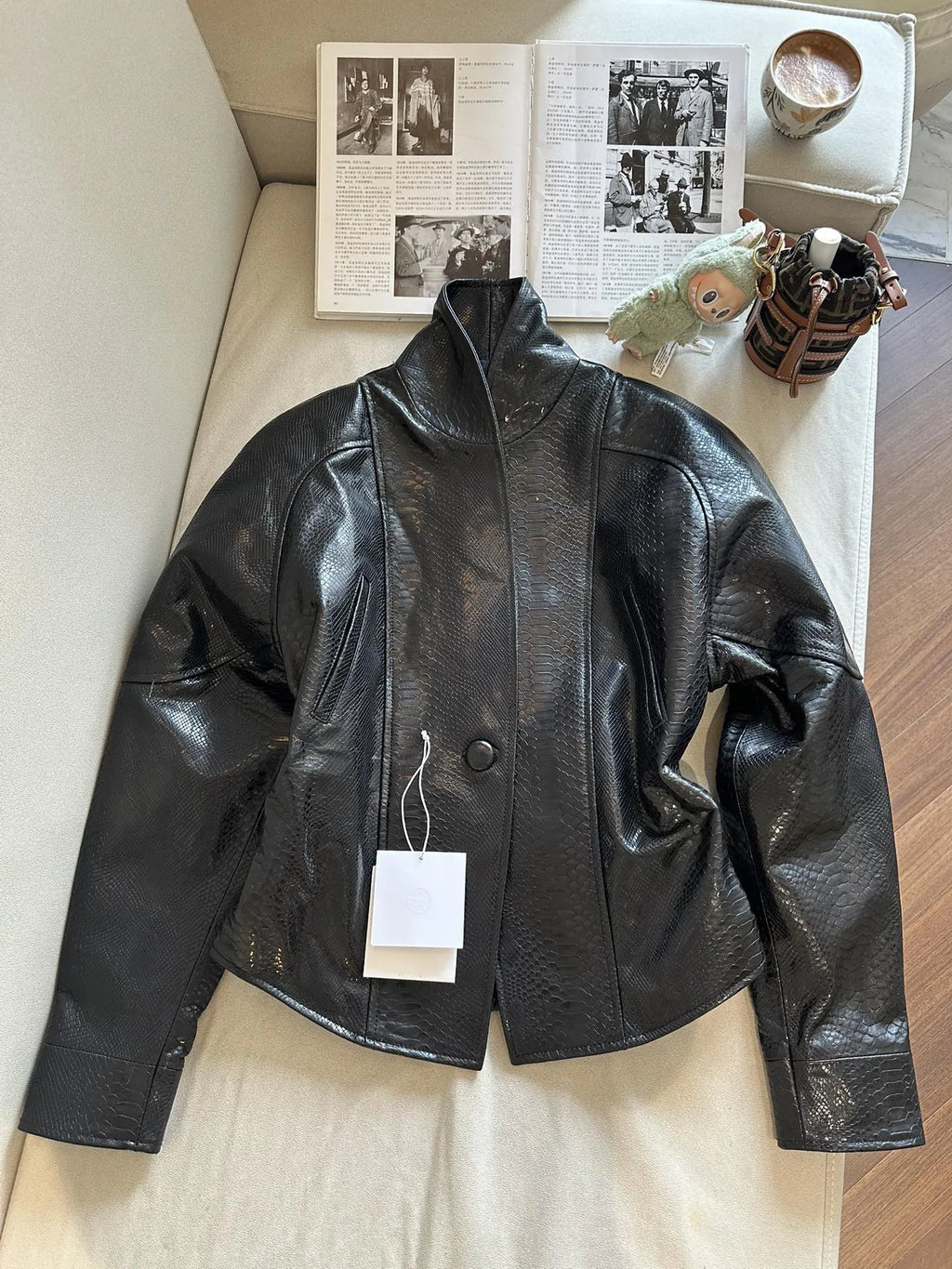 Natural Lambskin Leather Jacket for Women, 100% Genuine Leather Sheepskin Leather Women Coat, Long Sleeves, H1013